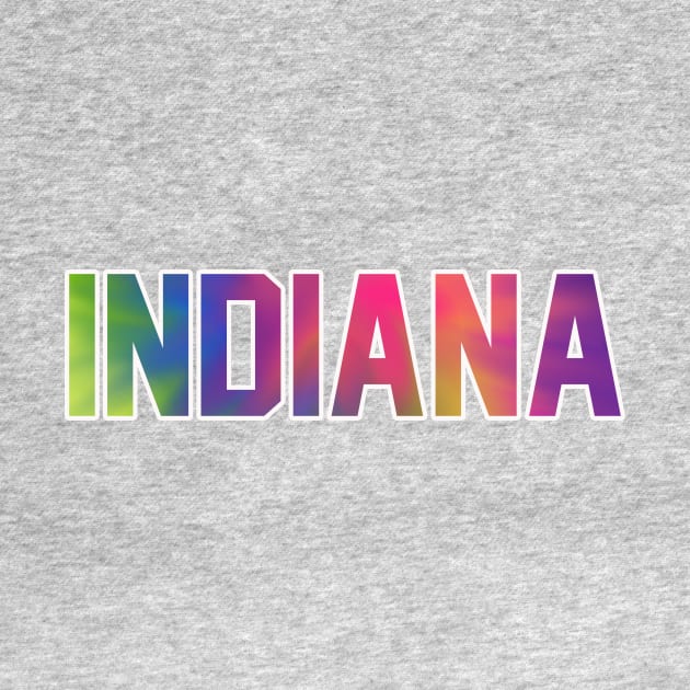 Indiana Tie Dye Jersey Letter by maccm